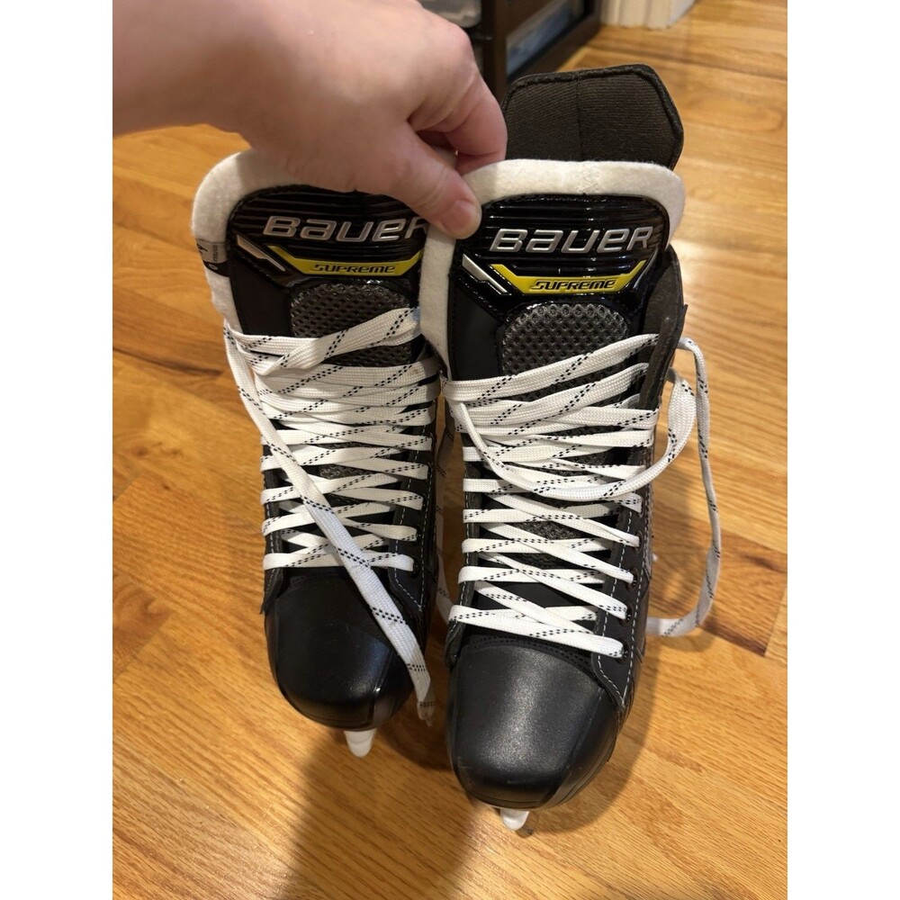 Bauer Supreme Senior Ice Hockey Skates 6.5D Black/Yellow/White Lace Stiff